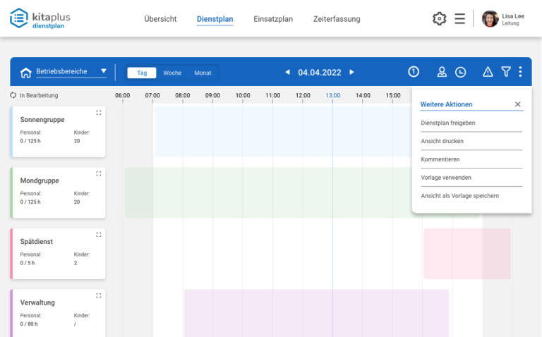  Dienstplan- und Zeiterfassungs-App für Kitas Bildidee 